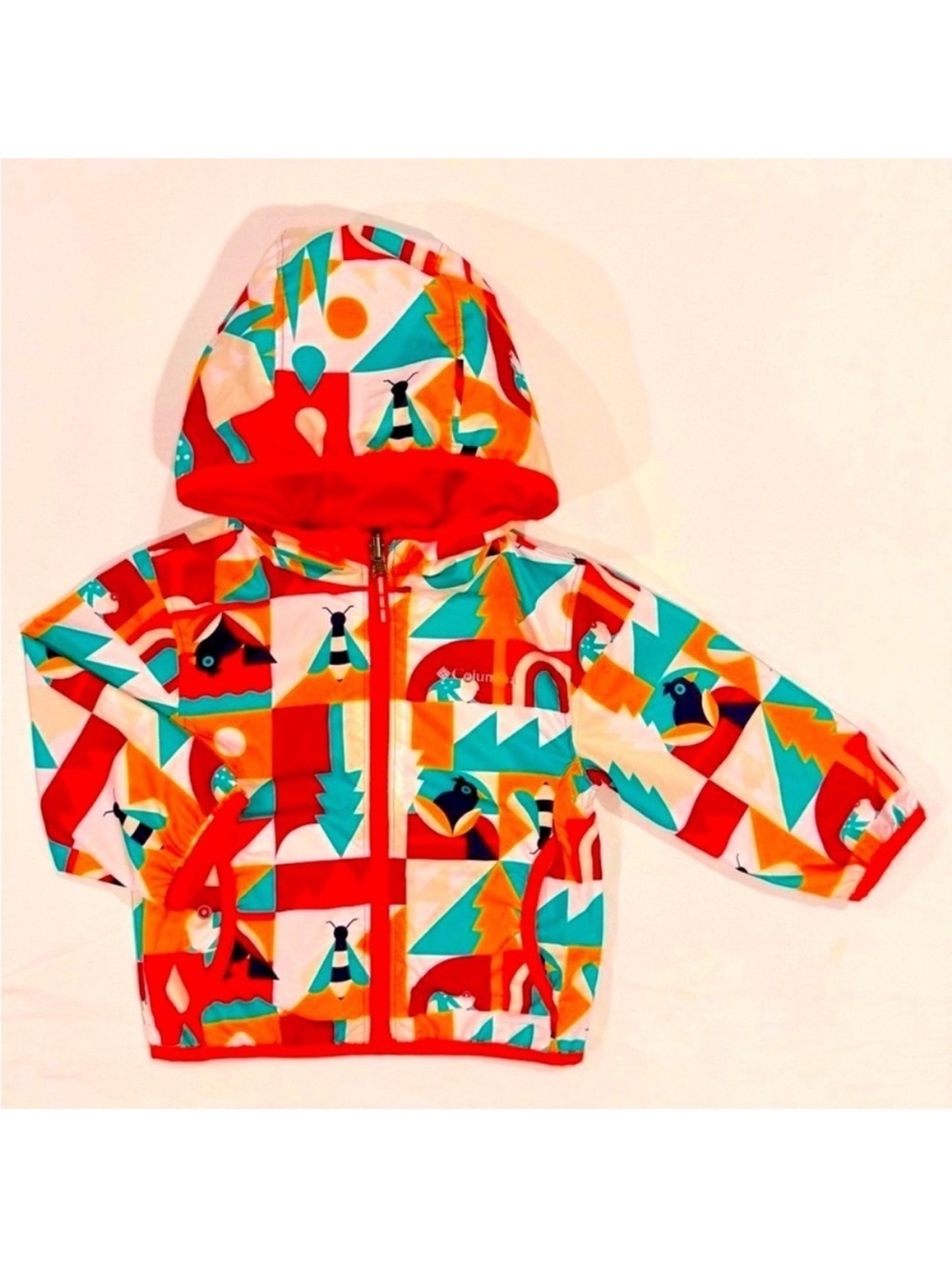New Columbia Whitetail Trail Jacket Boys 2T Girls Reversible Geometric Insects